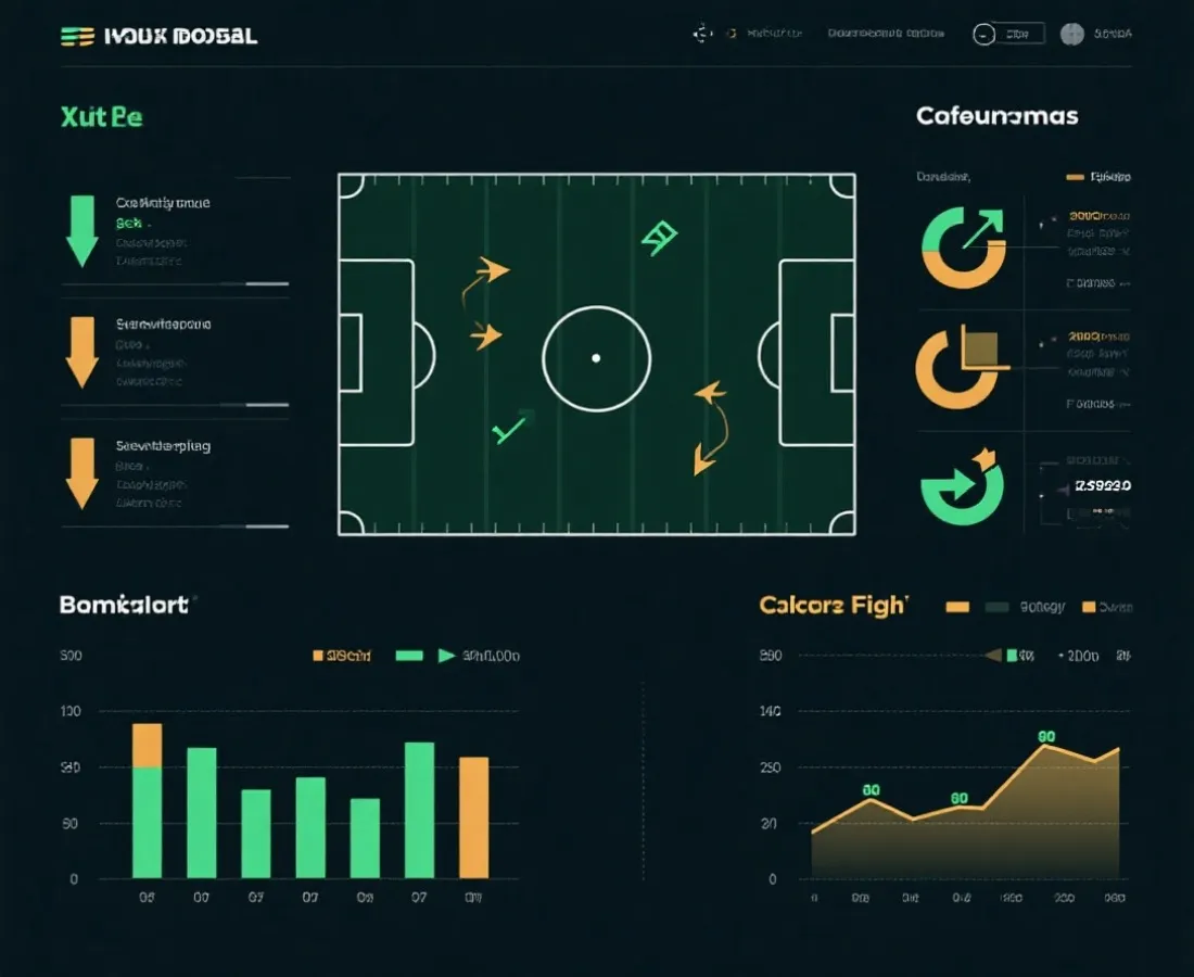 足球盤口與數據圖表分析示意圖